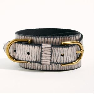 New Free People Pink Denim Days Double Buckle Belt